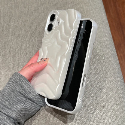 Fashion Pearl White Imprint Star Phone Case