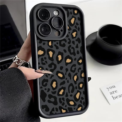 Leopard Pattern Shockproof Silicone Case for iPhone
