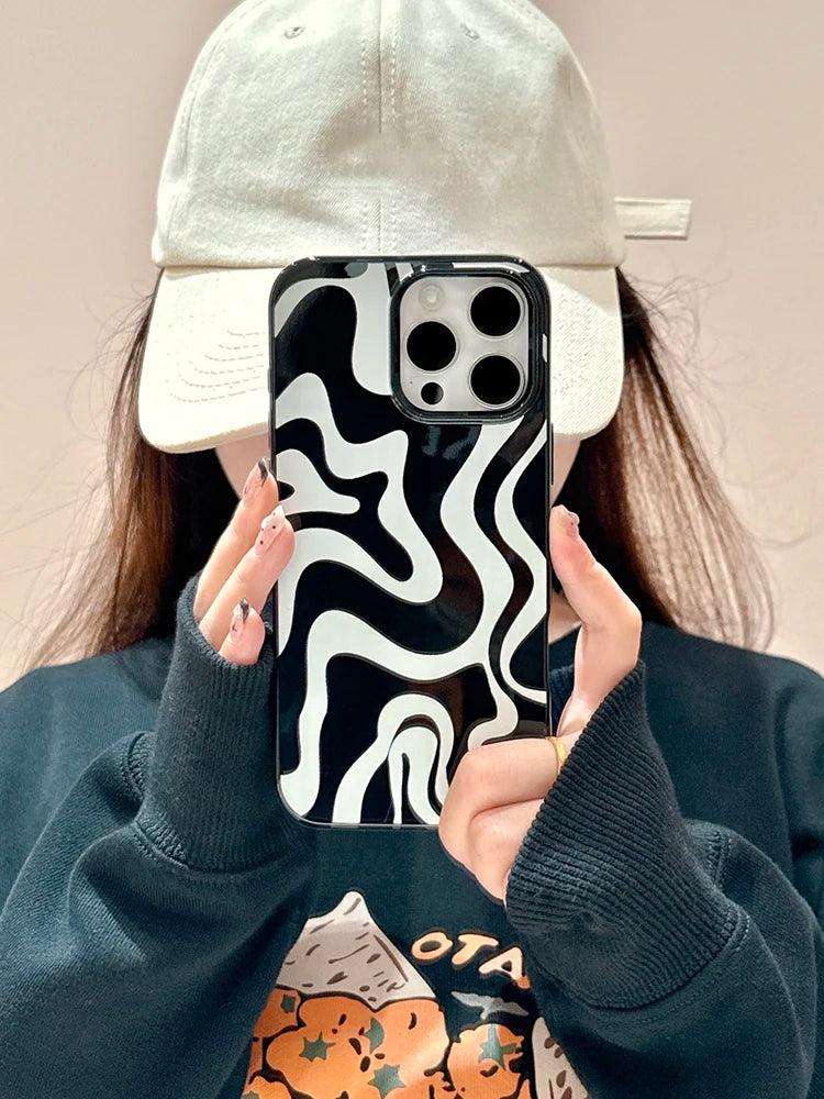 Black White Zebra Stripe Pattern Phone Case