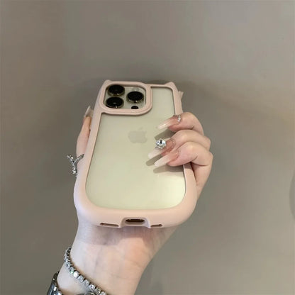 Cute Cat Ear Transparent Phone Case