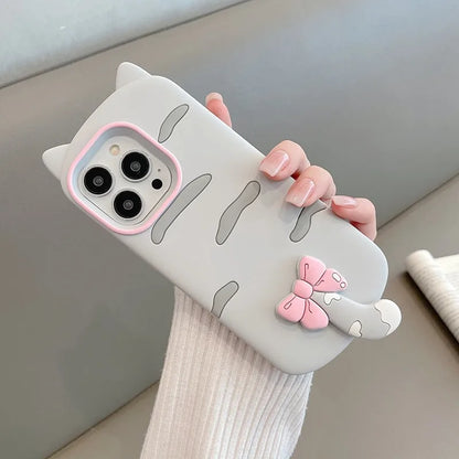Fashion 3D Cat Soft Silicone Phone Case
