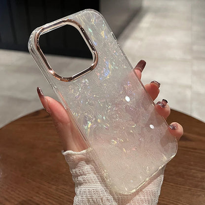 Luxury Rainbow Shell Glitter Laser Phone Case