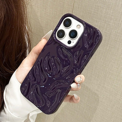 Ins 3D Rose Meteorite Pattern Texture Phone Case
