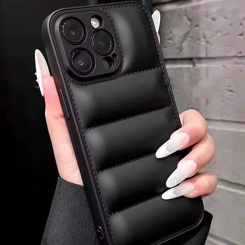 Colorful Down Jacket pattern silicon phone case