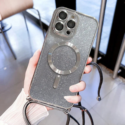 Crossbody Lanyard Magnetic Full Lens Protect Case for iPhone