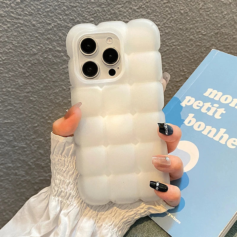Clear 3D Block Lattice Phone Case