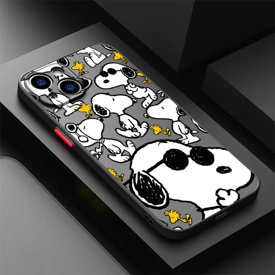 Snoopy Astronaut Cartoon Phone Case for iPhone