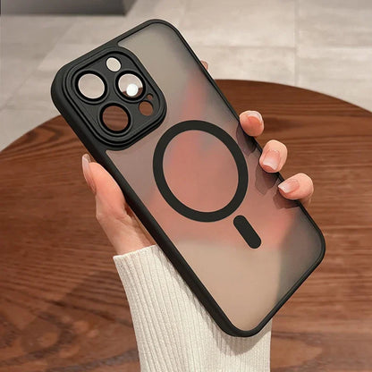 Magnetic Luxury Matte Translucent Armor Shockproof Phone Case New