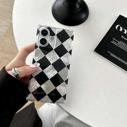 Fashion Lattice Grid Rectangle Shape Phone Case