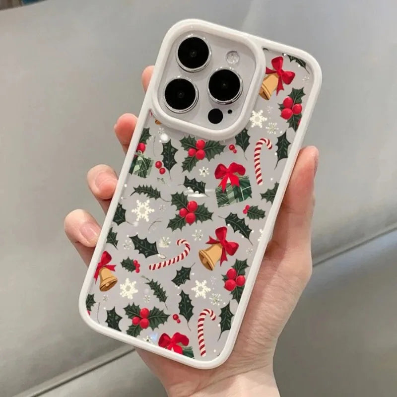 Cartoon Christmas Gift Theme Clear Phone Case