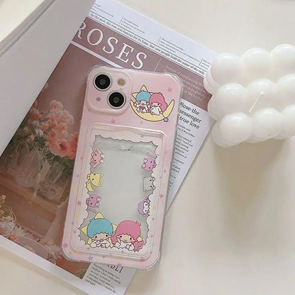 Kuromi Melody Card Holder Phone Case for iPhone