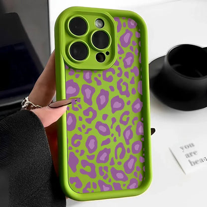 Leopard Pattern Shockproof Silicone Case for iPhone