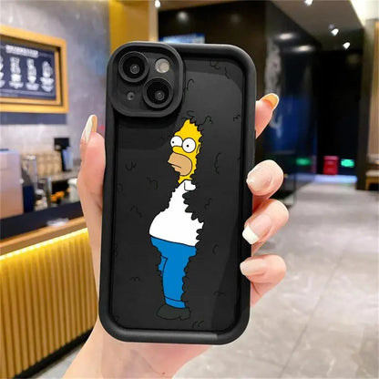 The Simpsons Cartoon Silicone Phone Case