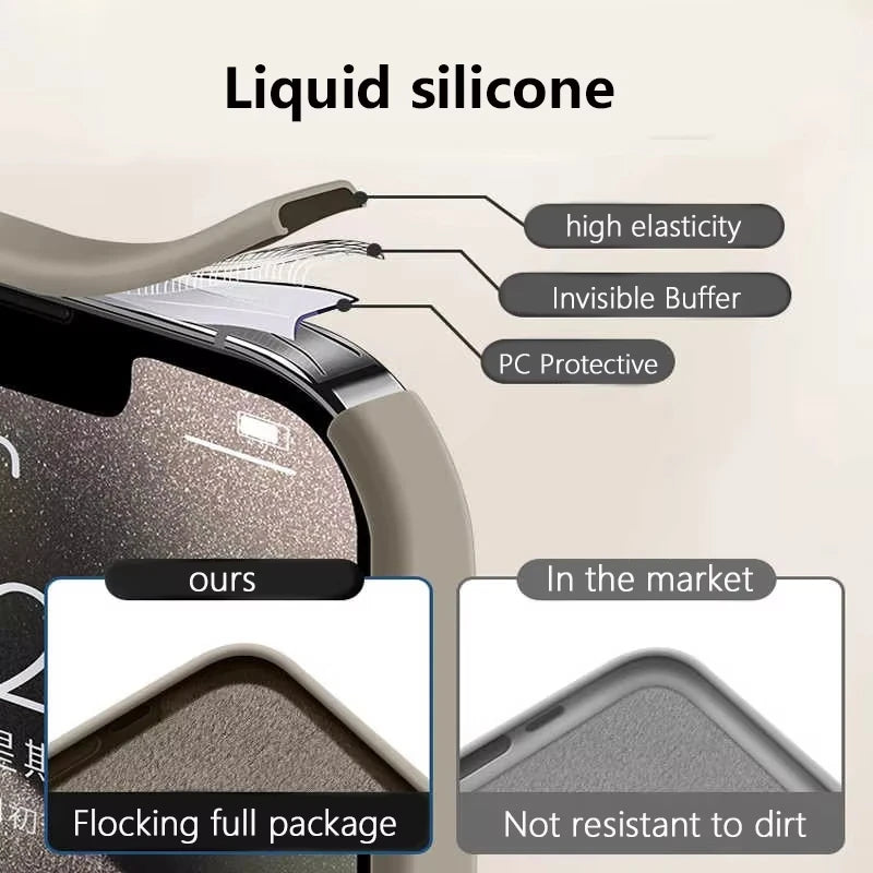 Original Liquid Soft Silicone For Magsafe Wireless Charge Magnetic Phone Case New
