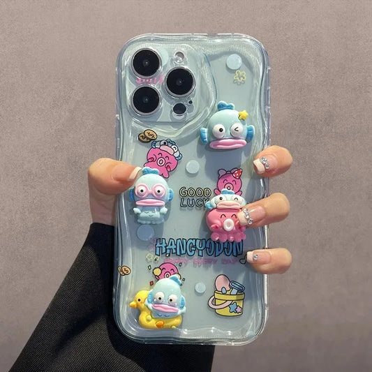 3D Funny Hangyodon Toy ACC Cartoon Wave Shell Soft Phone Case