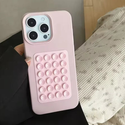 Luxury 3D Suction Cup Airbag Litchi Pattern Phone Case