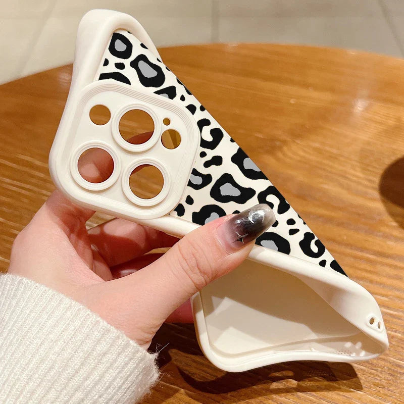 Leopard Pattern Shockproof Silicone Case for iPhone