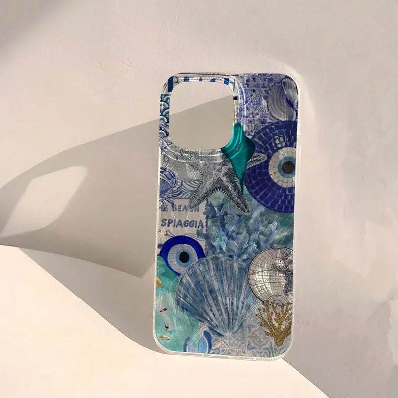 Evil Eye Butterfly Collage Chiffon Texture Phone Case
