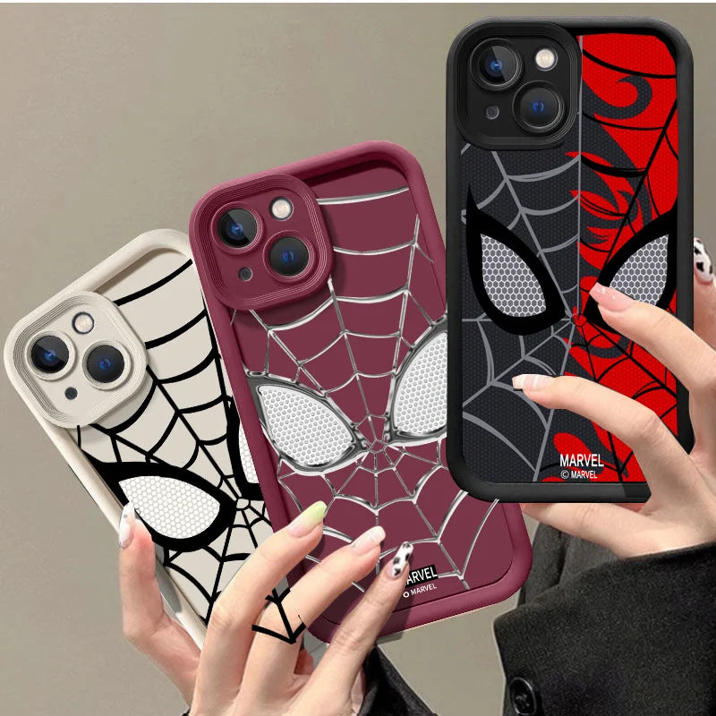Phone Case Cool Spider-Man Eyes Silicone 3D Cute New Design