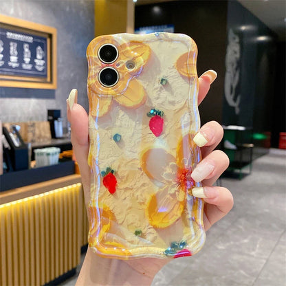 Purple Glitter Floral Case for iPhone