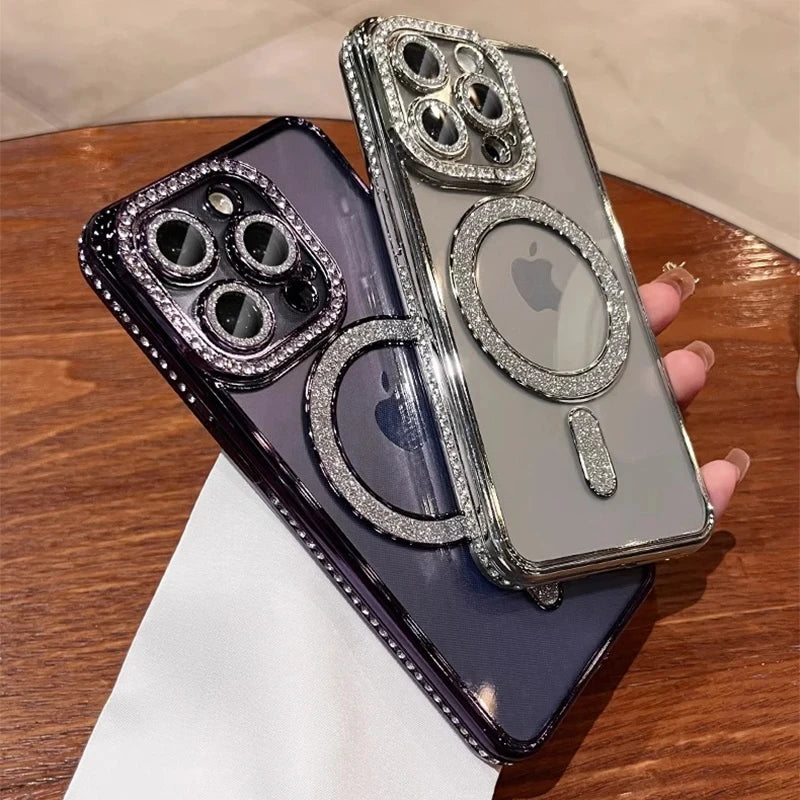 New Fashion Glitter Diamond Transparent Case