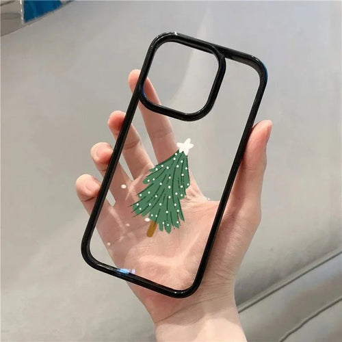 Christmas Tree Pattern Clear Phone Case