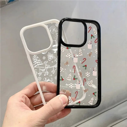 Cartoon Snowflake Christmas Tree Phone Case