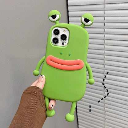 Funny Soft Silicone 3D Frog Phone Case