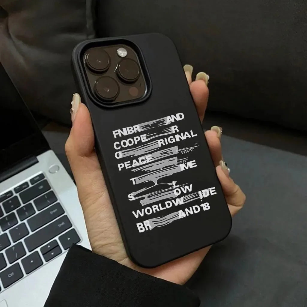 Creative Luxury Phone Case Graffiti English Shockproof