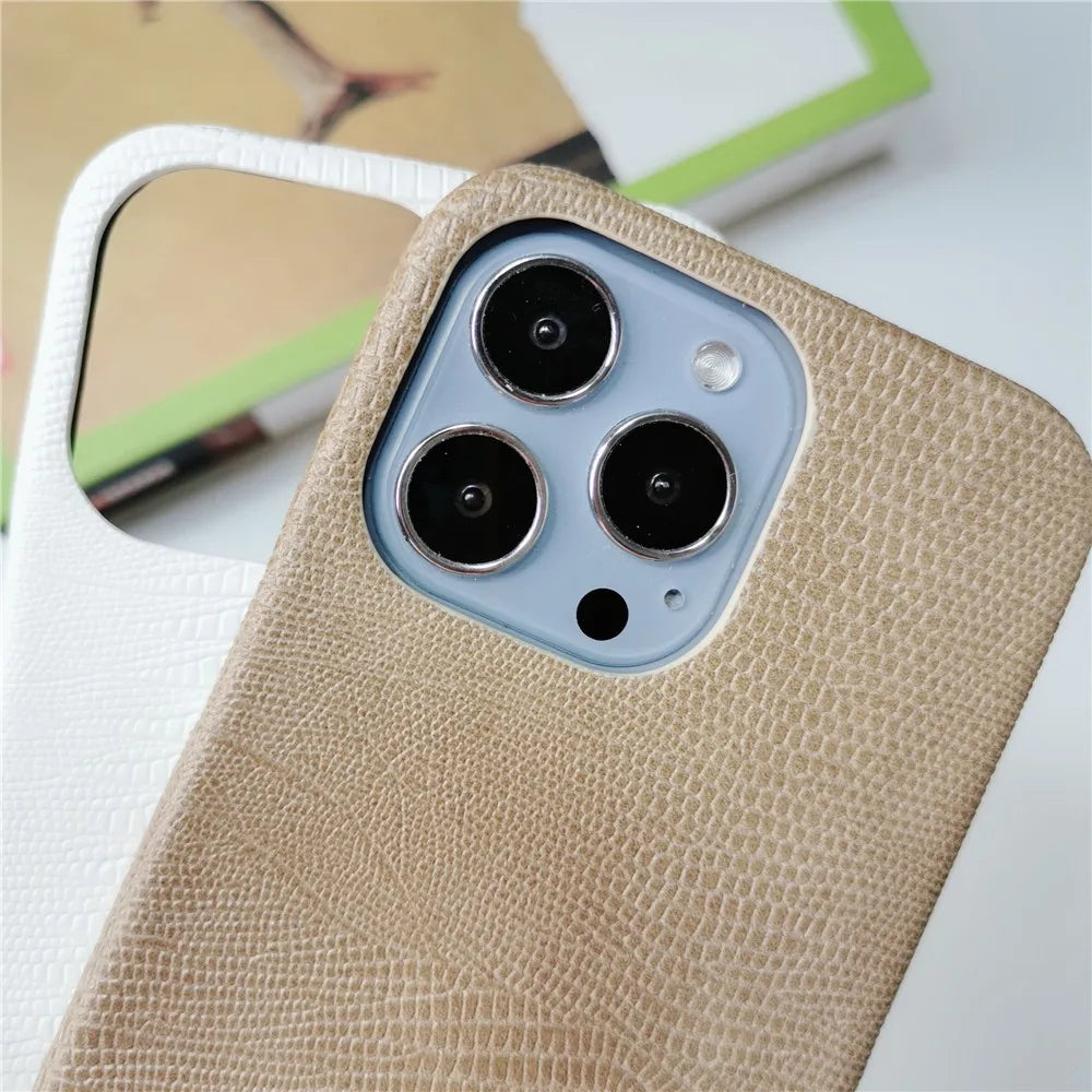 Lizard Pattern Leather iPhone Case