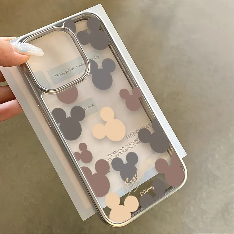 Full Screen Mickey Minnie Mouse Head Strap Phone Case