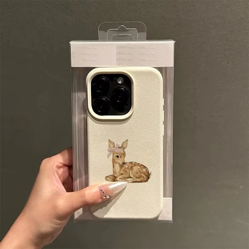 Deer Lichee Pattern Simple Retro Phone Case