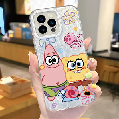 SpongeBob Laser Reflective Phone Case for iPhone
