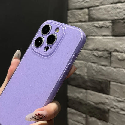 Fashion Purple Shine Glitter TPU Phone Case