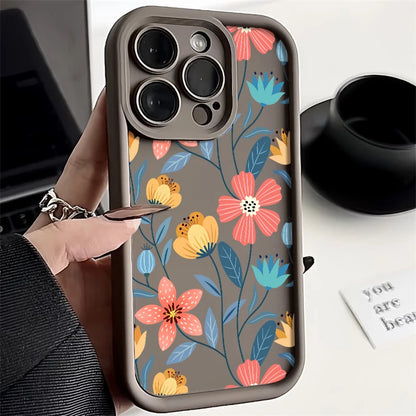 Colorful Flowers Silicone Case New
