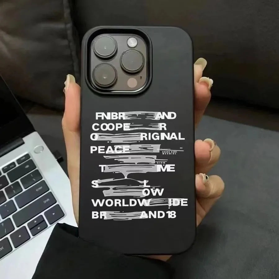 Creative Luxury Phone Case Graffiti English Shockproof