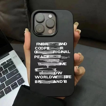 Creative Luxury Phone Case Graffiti English Shockproof