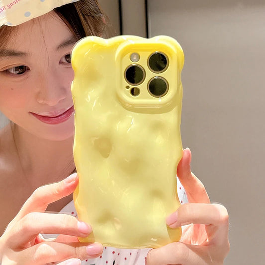 Ins 3D Clouds Waves Dopamine Color TPU Phone Case