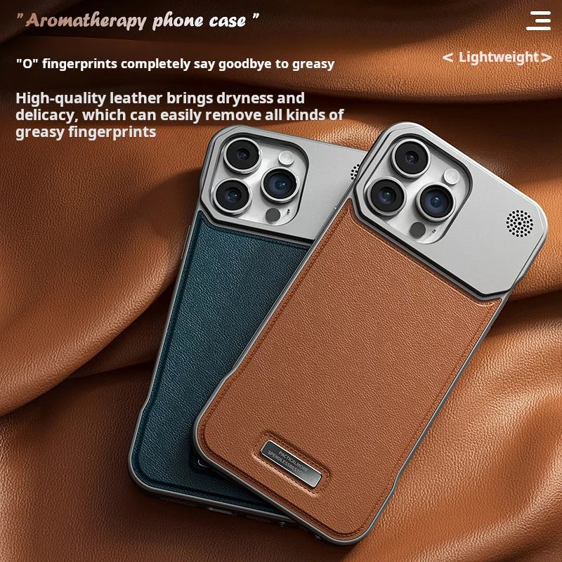 Business Aromatherapy Leather Phone Case
