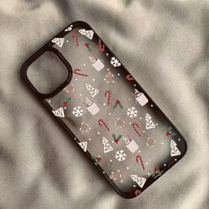 Cartoon Snowflake Christmas Tree Phone Case