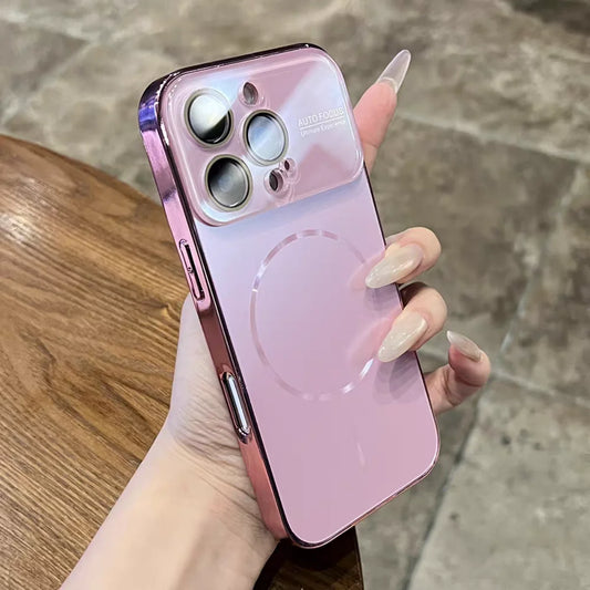 Luxury Nanometer Frosted Large Lens Glass Protect For Magsafe Phone Case