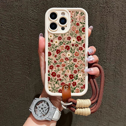 Cute Flower Lanyard Phone Case for iPhone