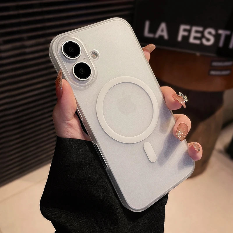 Matte Magnetic Wireless Charge Phone Case