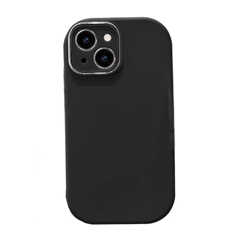 Candy Color Oval Matte Soft Silicone Protective Phone Case