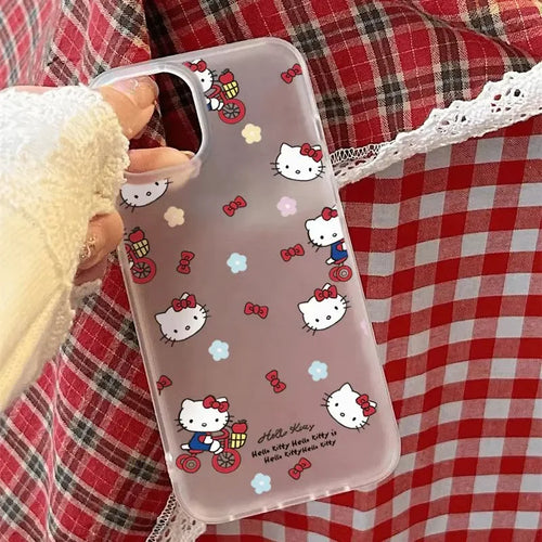 Hello Kitty Bicyle Red Bow Strap Bicyle Phone Case