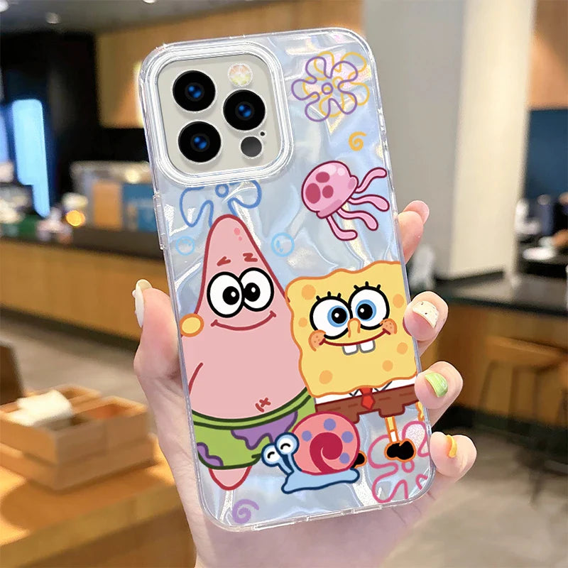 SpongeBob Laser Reflective Phone Case for iPhone