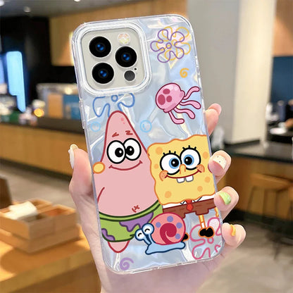 SpongeBob Laser Reflective Phone Case for iPhone