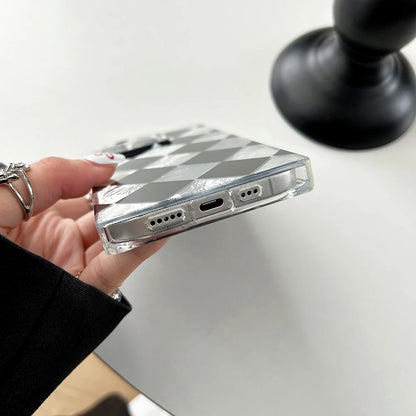 Fashion Lattice Grid Rectangle Shape Phone Case