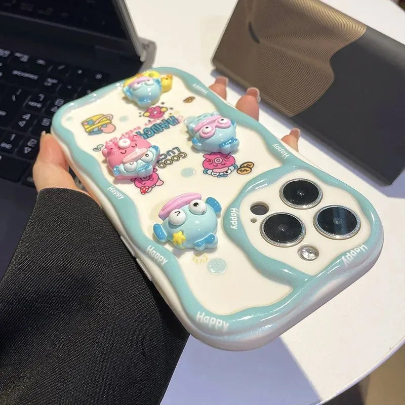 3D Funny Hangyodon Toy ACC Cartoon Wave Shell Soft Phone Case