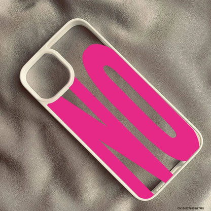 Wine Red Letter Yes No Couple Phone Case New